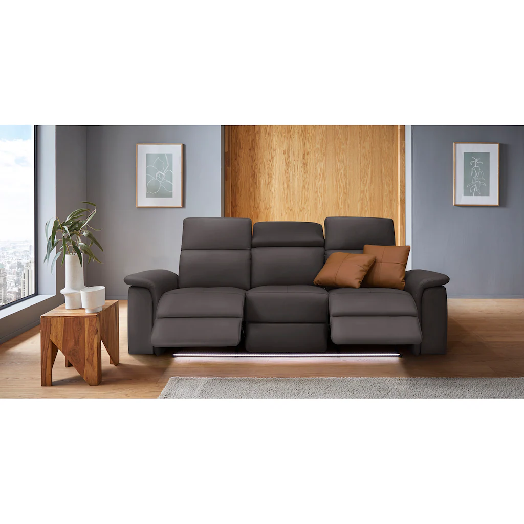 Places of Style 3-Sitzer »Pareli 229cm manuelle u. elektr. Relaxfunktion in 2 Sitzen« kaufen Begrenztes Angebot