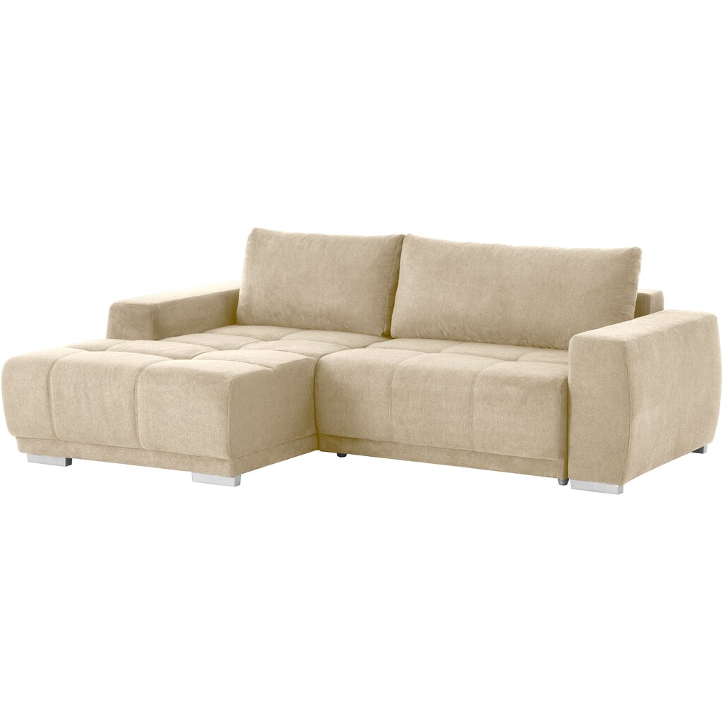INOSIGN Ecksofa »Bolero L-Form« mit edler Steppung wahlweise mit Schlaffunktion & Bettkasten kaufen Black Friday