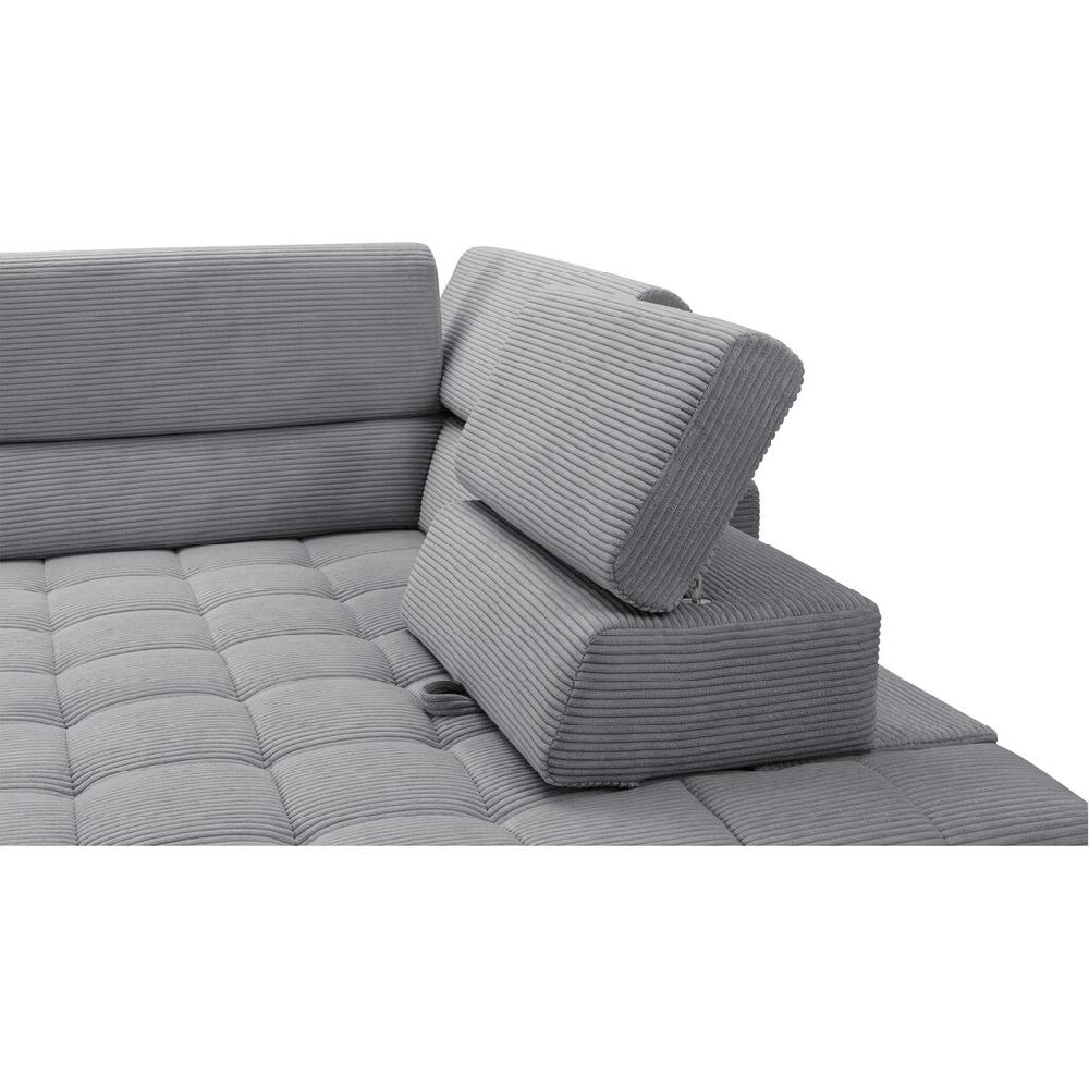 exxpo - sofa fashion Ecksofa »Elianos hoher Sitzkomfort aufwendige Kreuzsteppung im Sitz L-Form« inkl. Kopfteil- und Sitztiefenverstellung wahlweise mit Bettfunktion kaufen Muttertagsangebot