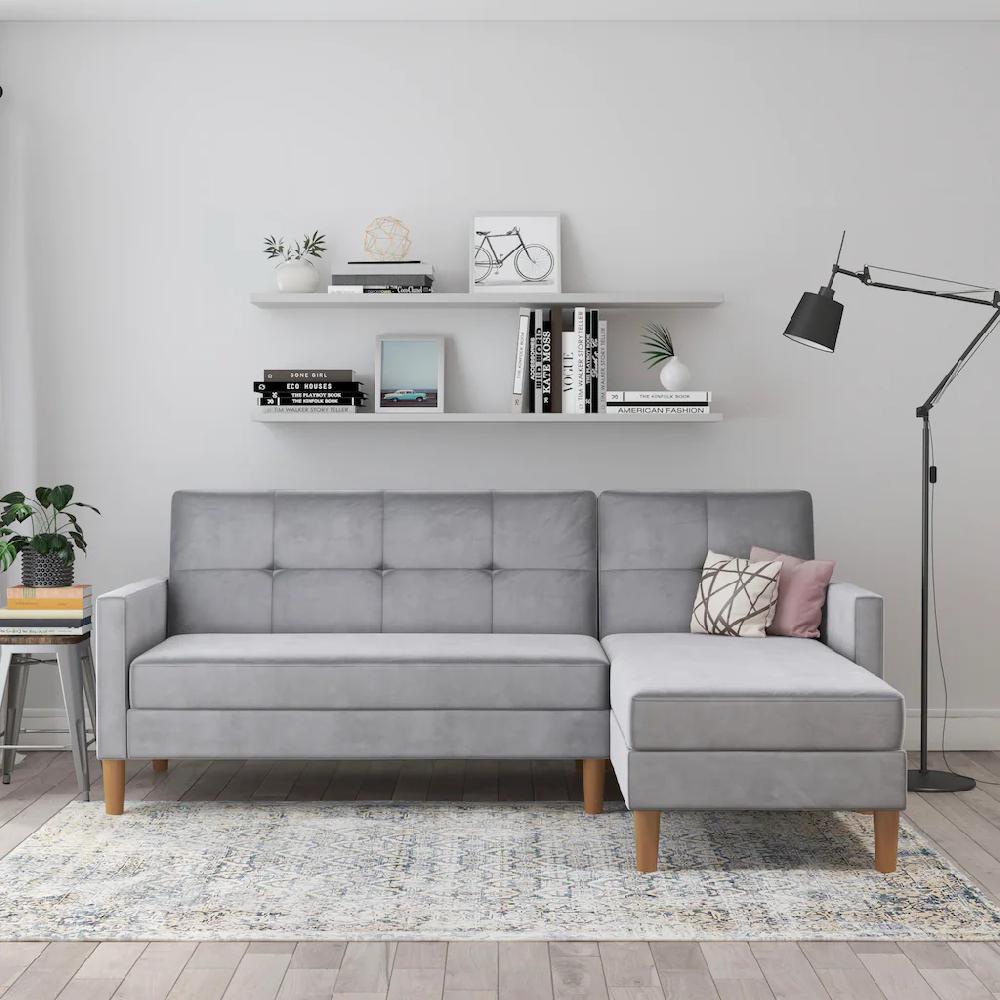 Dorel Home Ecksofa »Lilly L-Form « mit Bett-Funktion Recamiere beidseitig montierbar Sitzhöhe 43 cm kaufen
