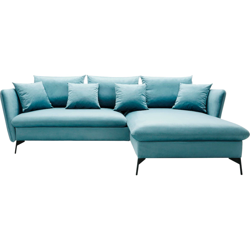 andas Ecksofa »LIVORNO 258 cm L-Form « Schlaffunktion u. Bettkasten (139/224cm) Samt Struktur Webstoff kaufen