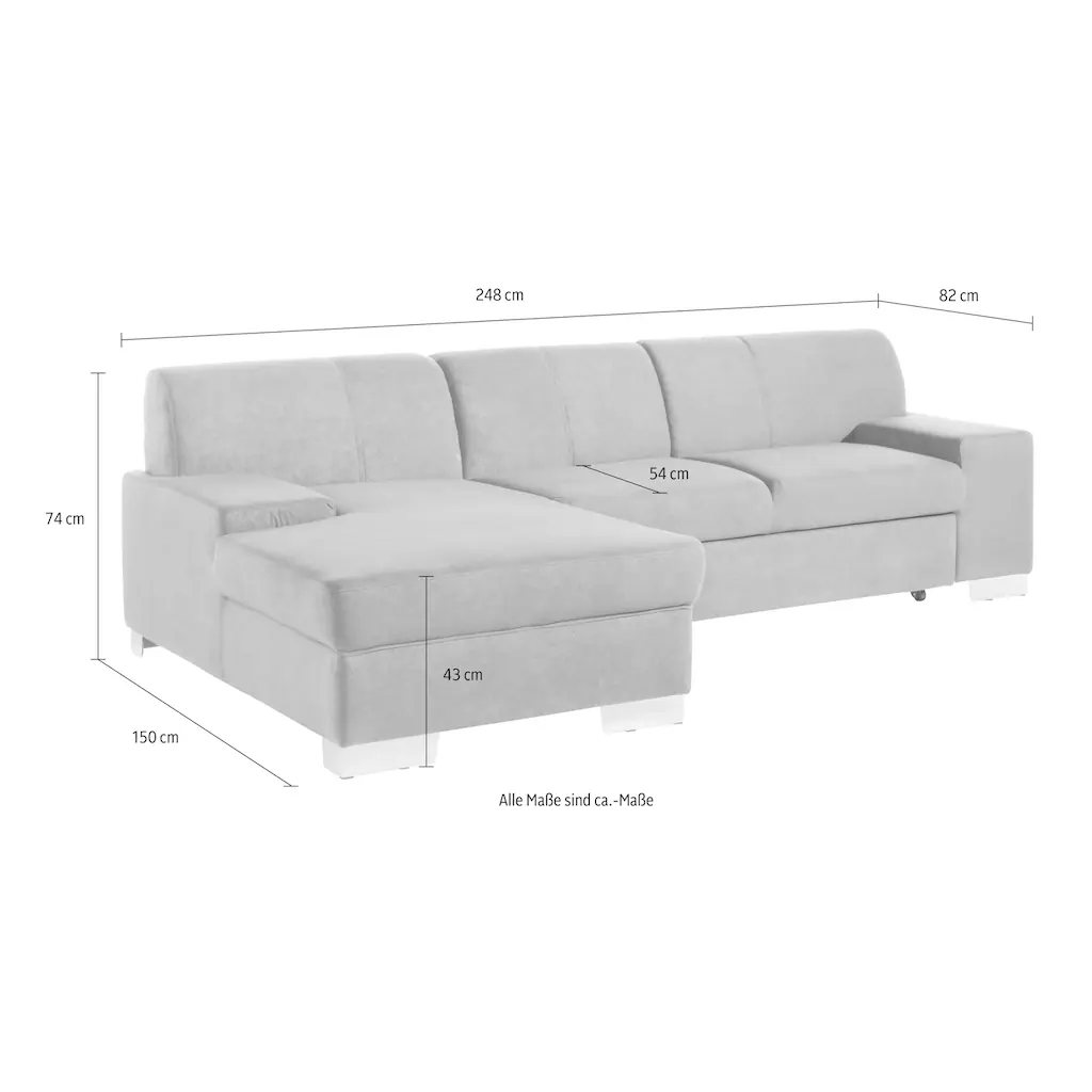 DOMO collection Ecksofa mit Bettfunktion online kaufen Räumungsverkauf