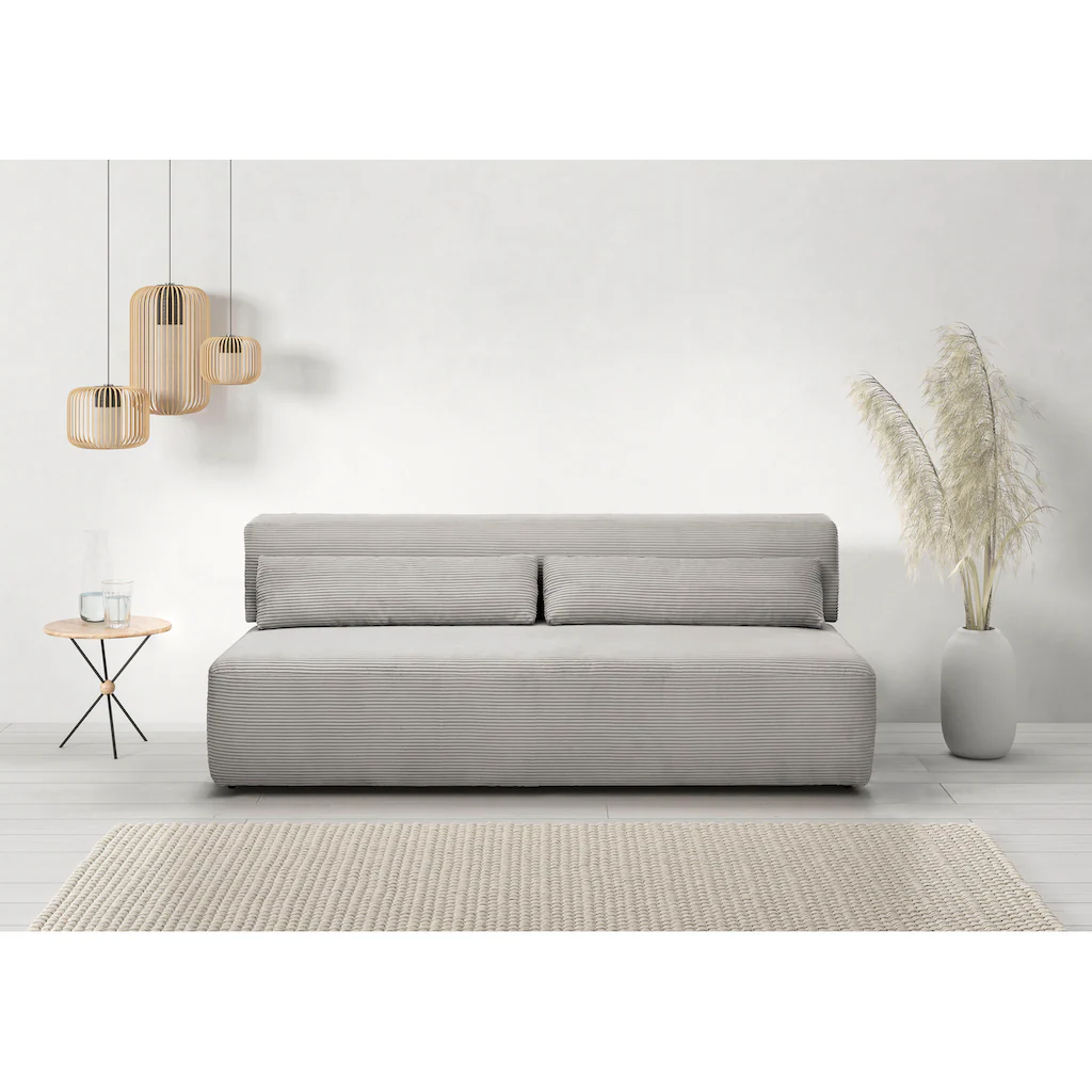INOSIGN Schlafsofa »Donka Dauerschläfer-geeignet belastbar bis 270 kg incl. Bettkasten« ohne Armlehnen Breite 200 cm auch in Cord Tonnentaschen-Federkern kaufen Super Sparpreis