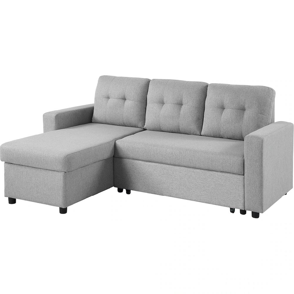 ATLANTIC home collection Ecksofa »Gino L-Form« mit Schlaffunktion und Stauraum Recamiere beidseitig montierbar Letzte 2 Tage