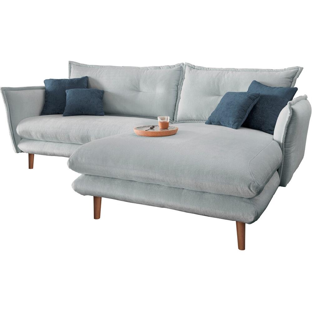 INOSIGN Ecksofa »Lazio L-Form« mit Zierkissen Füße naturfarben kaufen Black Friday Preise