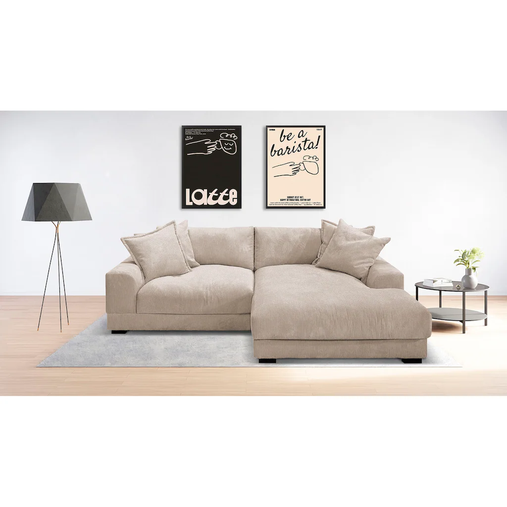 TRENDMANUFAKTUR Ecksofa »Zinal« mit extra softem Sitz in trendiger Breitcord-Optik kaufen