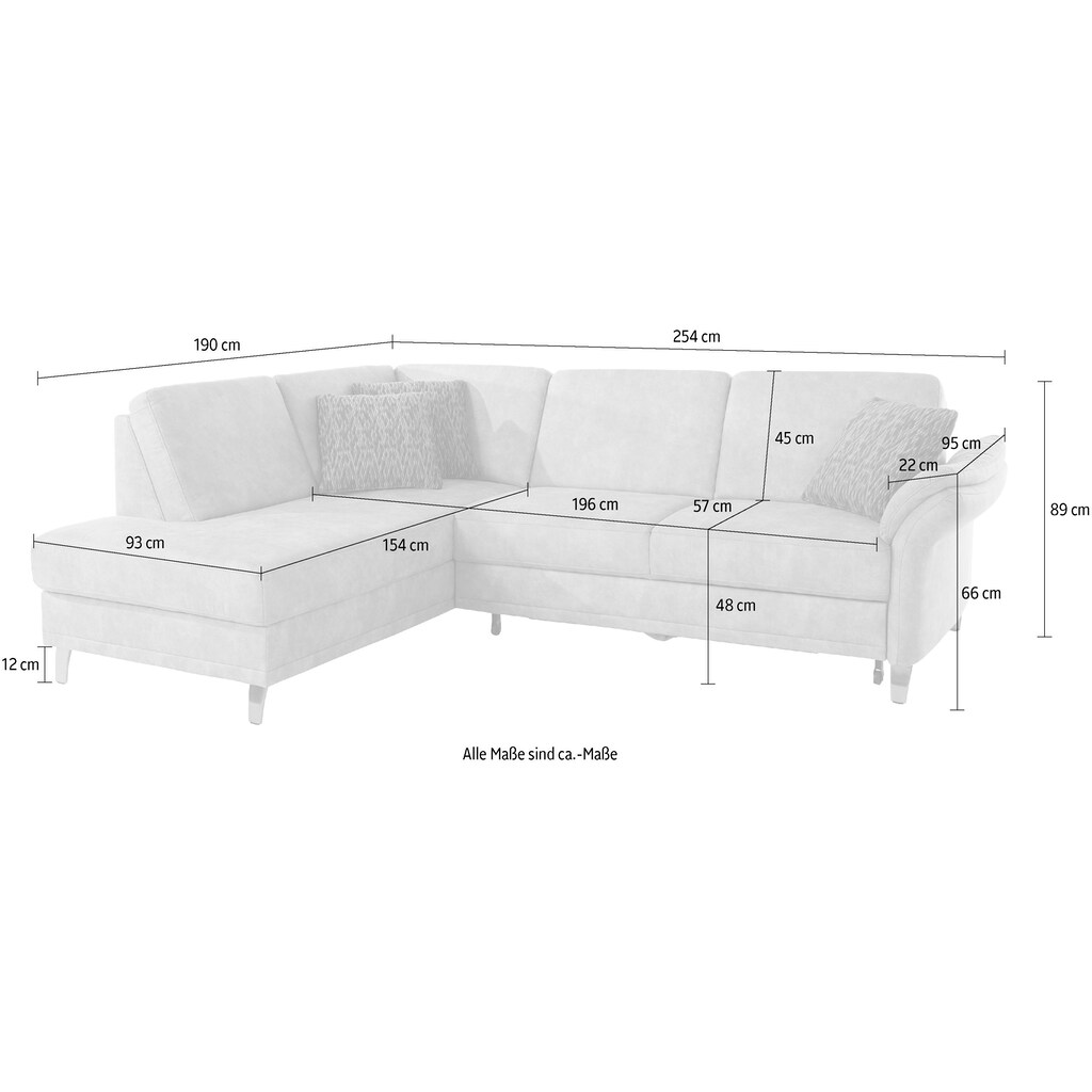 sit&more Ecksofa »Clio L-Form« wahlweise mit Bettfunktion und Bettkasten inklusive Federkern kaufen Flash Sale