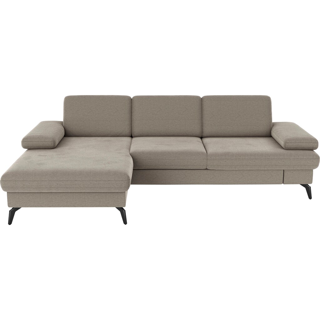 sit&more Ecksofa »Morris L-Form inkl. Sitztiefenverstellung« wahlweise mit Armteilverstellung Bettfunktion & Bettkasten kaufen