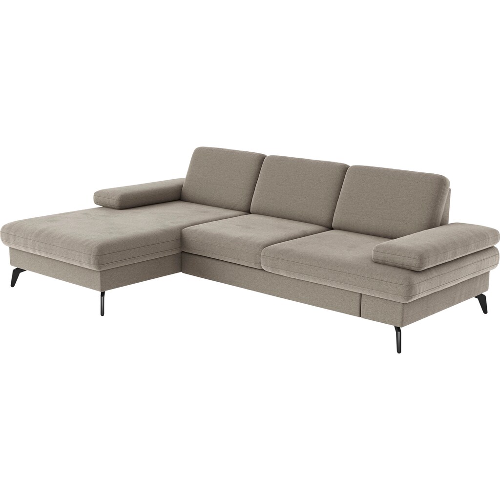 sit&more Ecksofa »Morris L-Form inkl. Sitztiefenverstellung« wahlweise mit Armteilverstellung Bettfunktion & Bettkasten kaufen Begrenztes Angebot