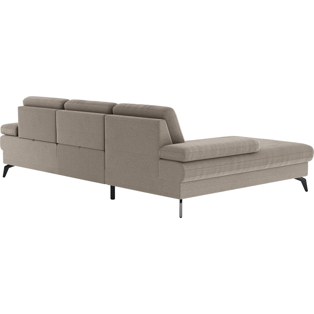 sit&more Ecksofa »Morris L-Form inkl. Sitztiefenverstellung« wahlweise mit Armteilverstellung Bettfunktion & Bettkasten kaufen Begrenztes Angebot