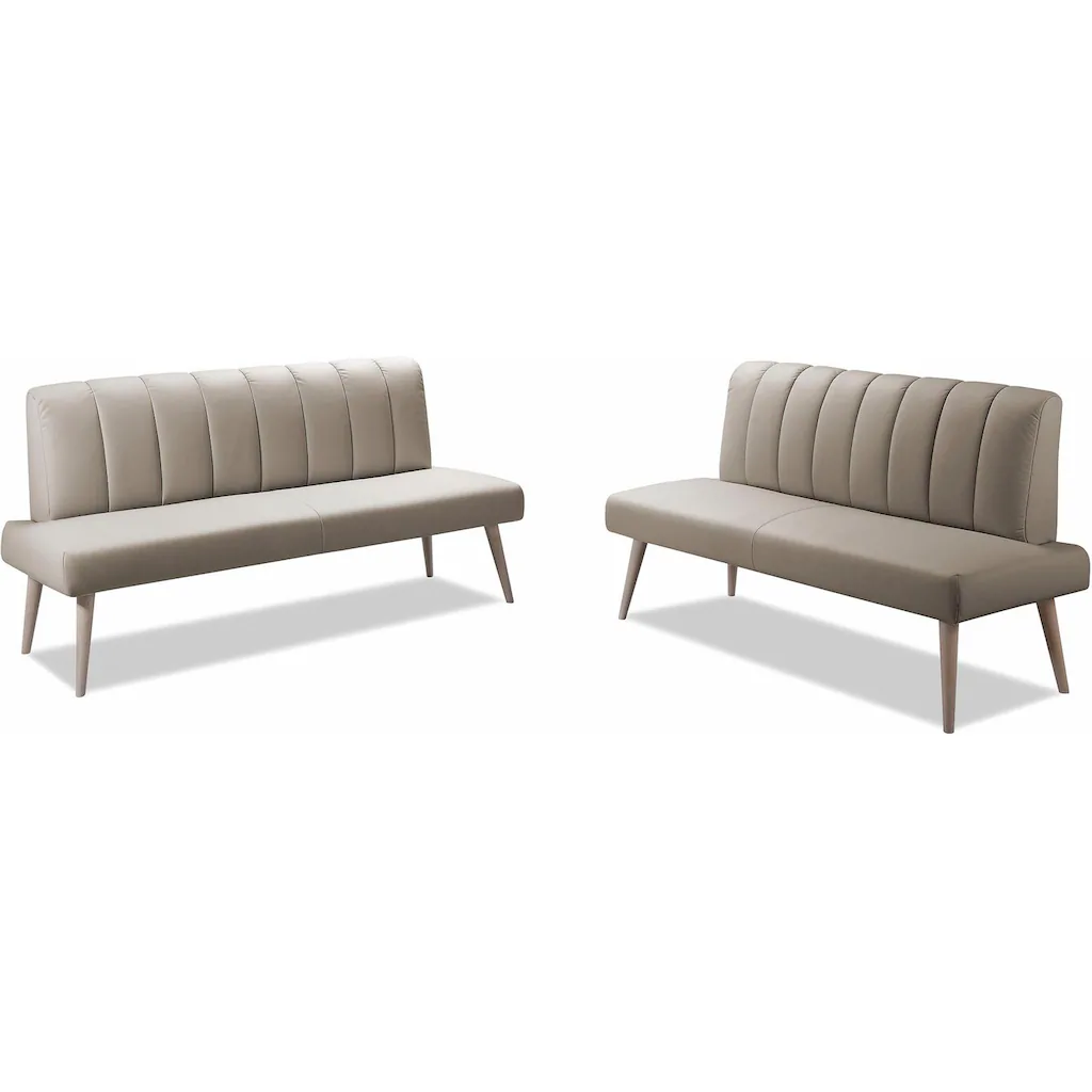 exxpo - sofa fashion Sitzbank »Costa moderne Rückensteppung bequem und elegant hoher Holzfuß« hochwertige Detailverarbeitung Frei im Raum stellbar Saisonschlussverkauf