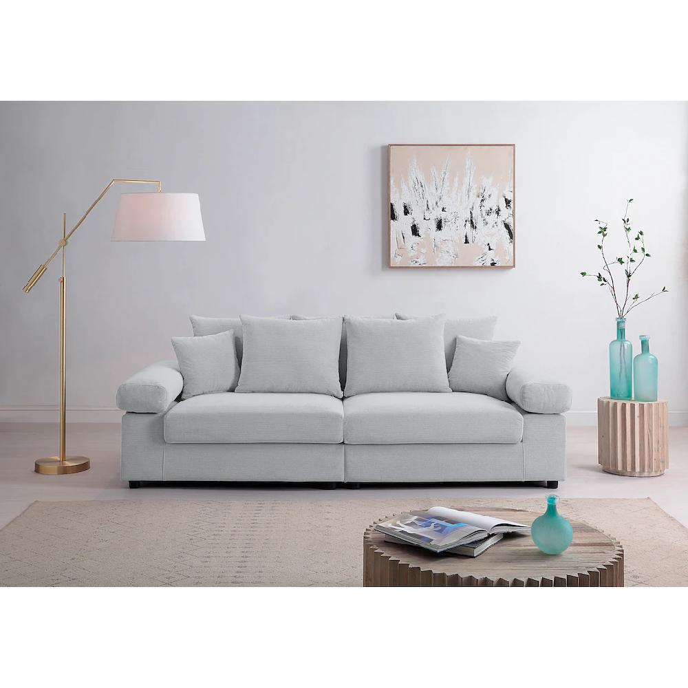 ATLANTIC home collection Big-Sofa »Bjoern« mit Cord-Bezug XXL-Sitzfläche mit Federkern frei im Raum stellbar kaufen Osterangebot