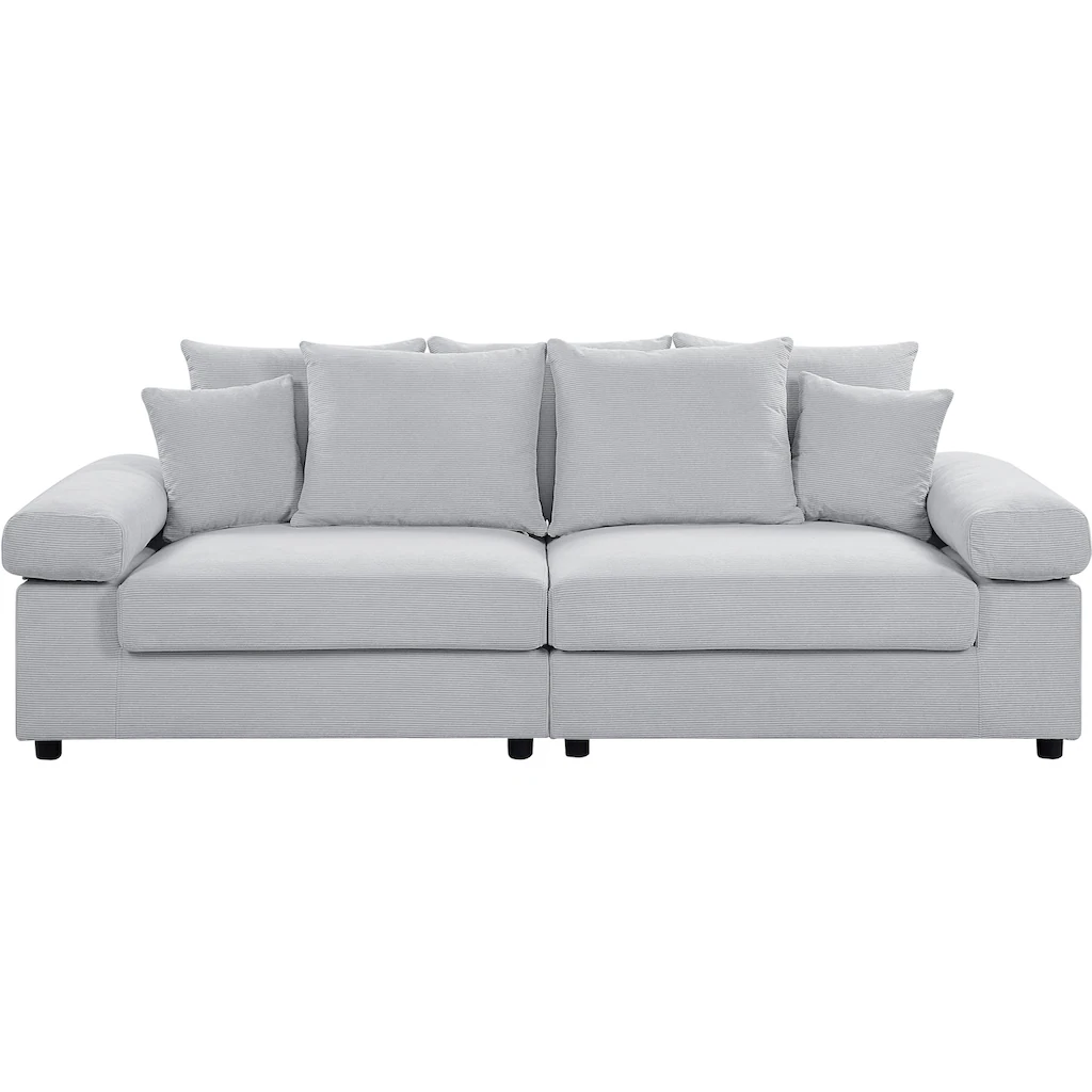 ATLANTIC home collection Big-Sofa »Bjoern« mit Cord-Bezug XXL-Sitzfläche mit Federkern frei im Raum stellbar kaufen Osterangebot