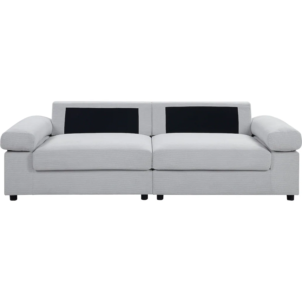 ATLANTIC home collection Big-Sofa »Bjoern« mit Cord-Bezug XXL-Sitzfläche mit Federkern frei im Raum stellbar kaufen Osterangebot