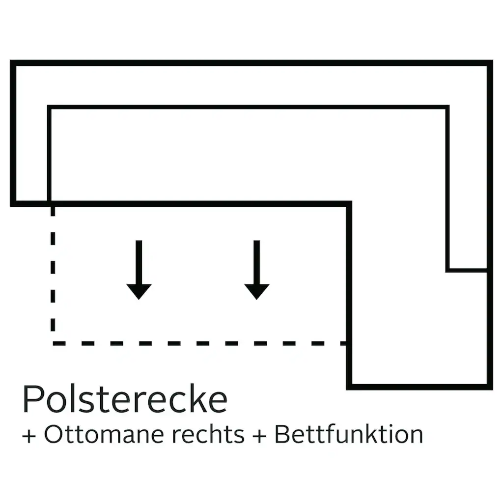 Places of Style Ecksofa »Cardoso L-Form« Federkern wahlweise mit Bett Schubkasten kaufen Jubiläumsangebot
