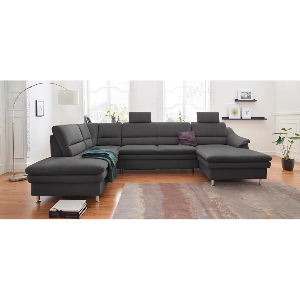sit&more Wohnlandschaft »Cardoso U-Form« mit Federkern und Kopfstützen mit Bettfunktion und Relaxfunktion kaufen