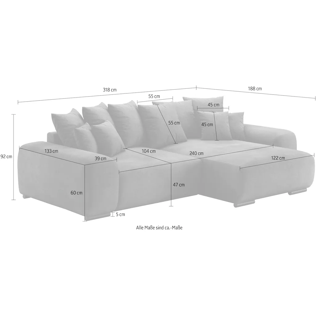 Mr. Couch Ecksofa »Sundance L-Form« Dauerschläfer mit EasyBett-Schlaffunktion Bettkasten kaufen JETZT KAUFEN