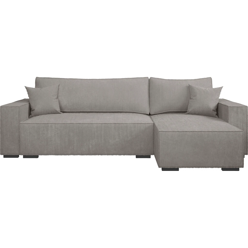 INOSIGN Ecksofa »Wylie« Cord Recamiere beidseitig montierbar mit Bettfunktion und Bettkasten kaufen Bis zu 50% Rabatt