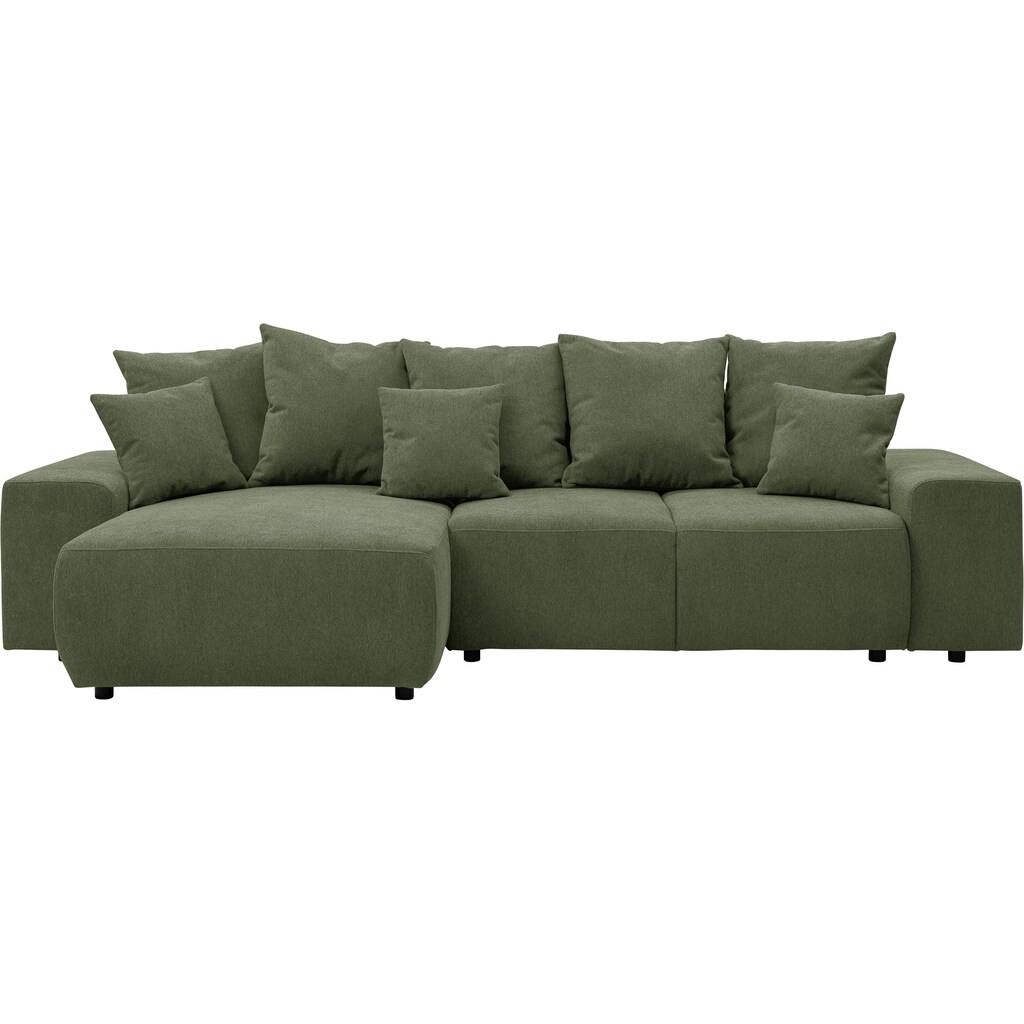 WERK2 Ecksofa »Riwa« Trendiges Ecksofa mit vielen Kissen Schlaffunktion & Bettkasten kaufen Bis zu 60% Rabatt