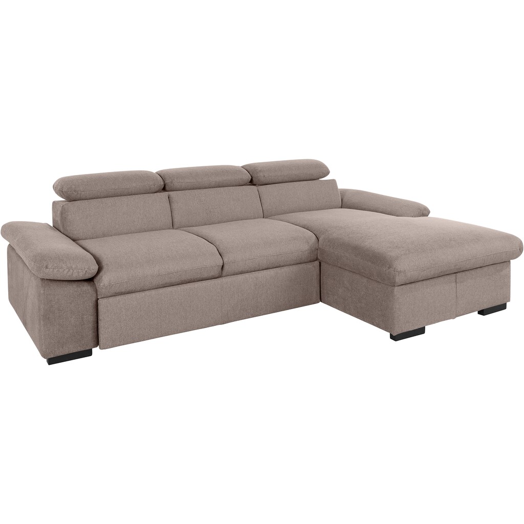 COTTA Ecksofa »Lola L-Form« (Set mit Hocker) mit Hocker & Kopfteilfunktion wahlw. Bett- und Armteilfunktion kaufen Riesige Rabatte