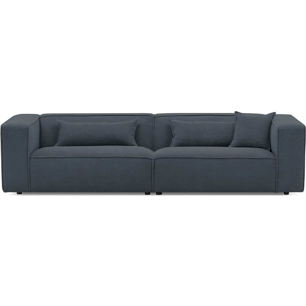 LeGer Home by Lena Gercke 3-Sitzer »PIARA Couch mit Kedernaht Sofa in Cord oder Leinenoptik« schwarze Füße bequemer Sitzkomfort kaufen