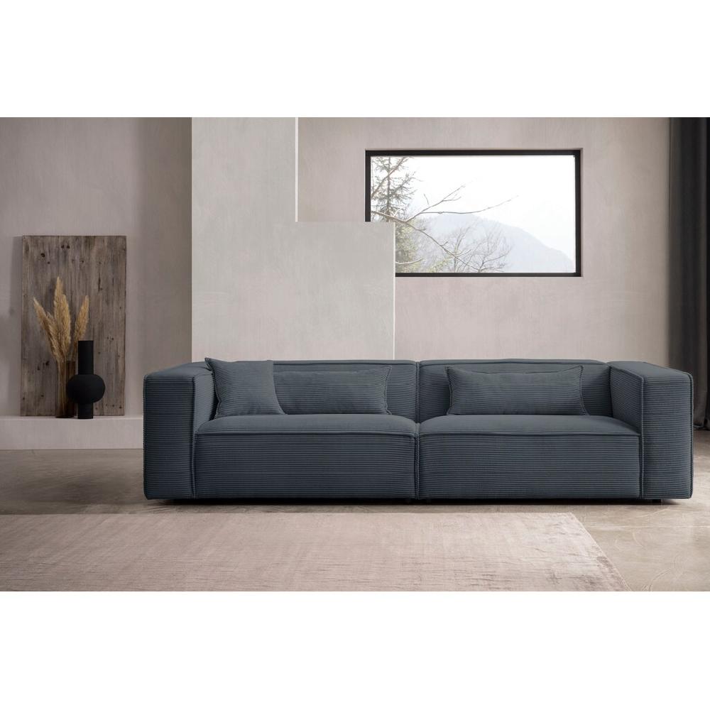 LeGer Home by Lena Gercke 3-Sitzer »PIARA Couch mit Kedernaht Sofa in Cord oder Leinenoptik« schwarze Füße bequemer Sitzkomfort kaufen Speichern exportieren