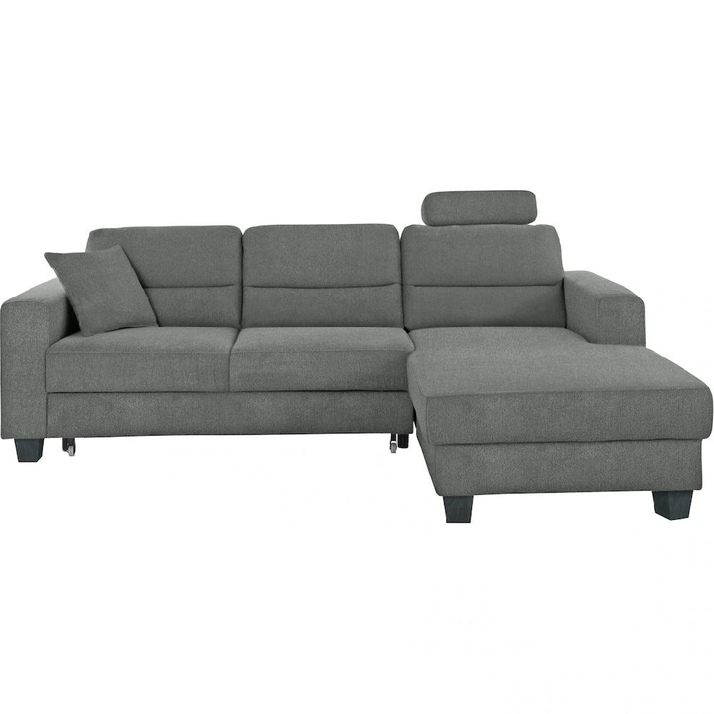 TRENDMANUFAKTUR Ecksofa »Chamber zeitlos und modern bequem mit hohem Sitzkomfort L-Form« inklusive einer Kopfstütze wahlweise mit Schlaffunktion kaufen