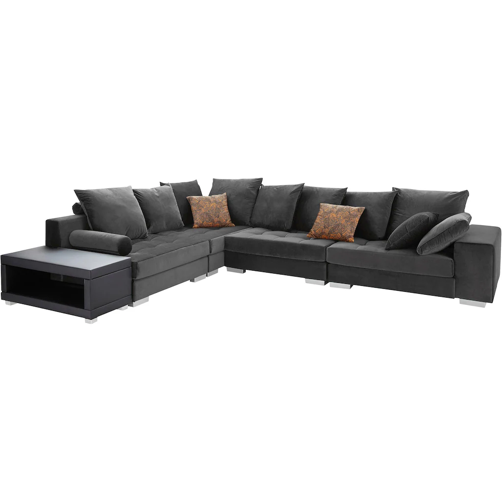 INOSIGN Ecksofa »Vale L-Form« incl. Couchtisch Steppung im Sitzbereich Federkern kaufen Begrenztes Angebot
