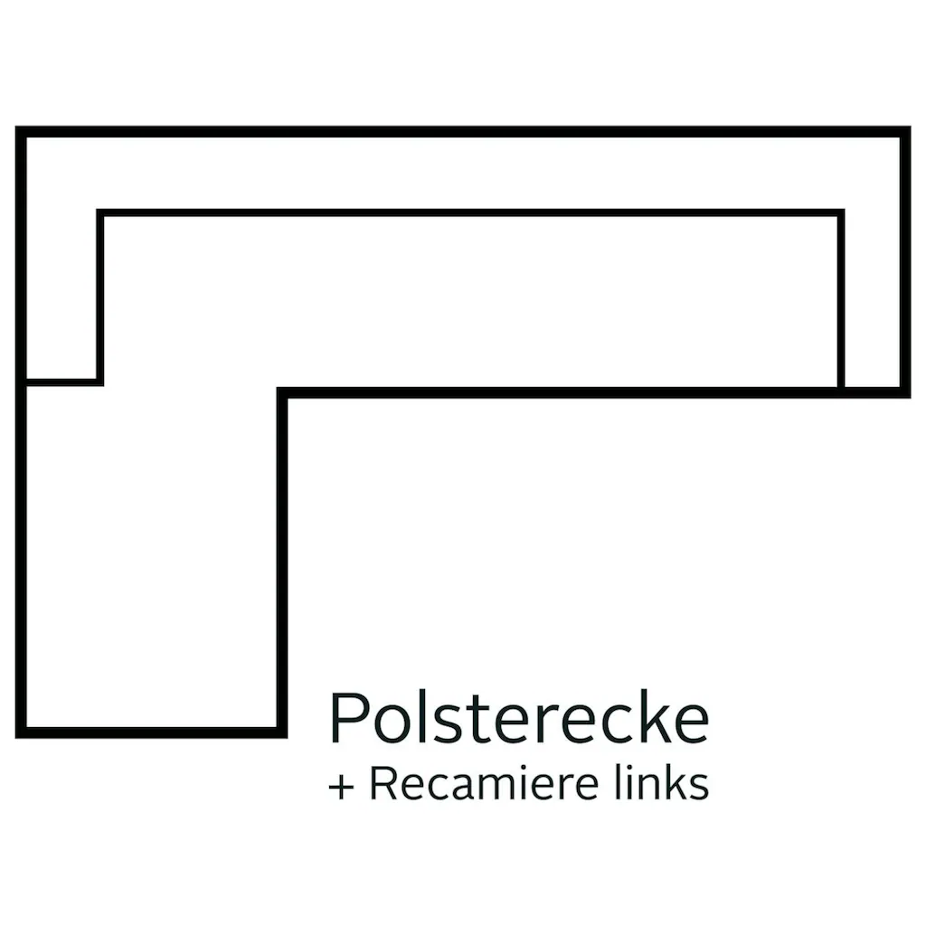 INOSIGN Ecksofa »Vale L-Form« incl. Couchtisch Steppung im Sitzbereich Federkern kaufen Begrenztes Angebot