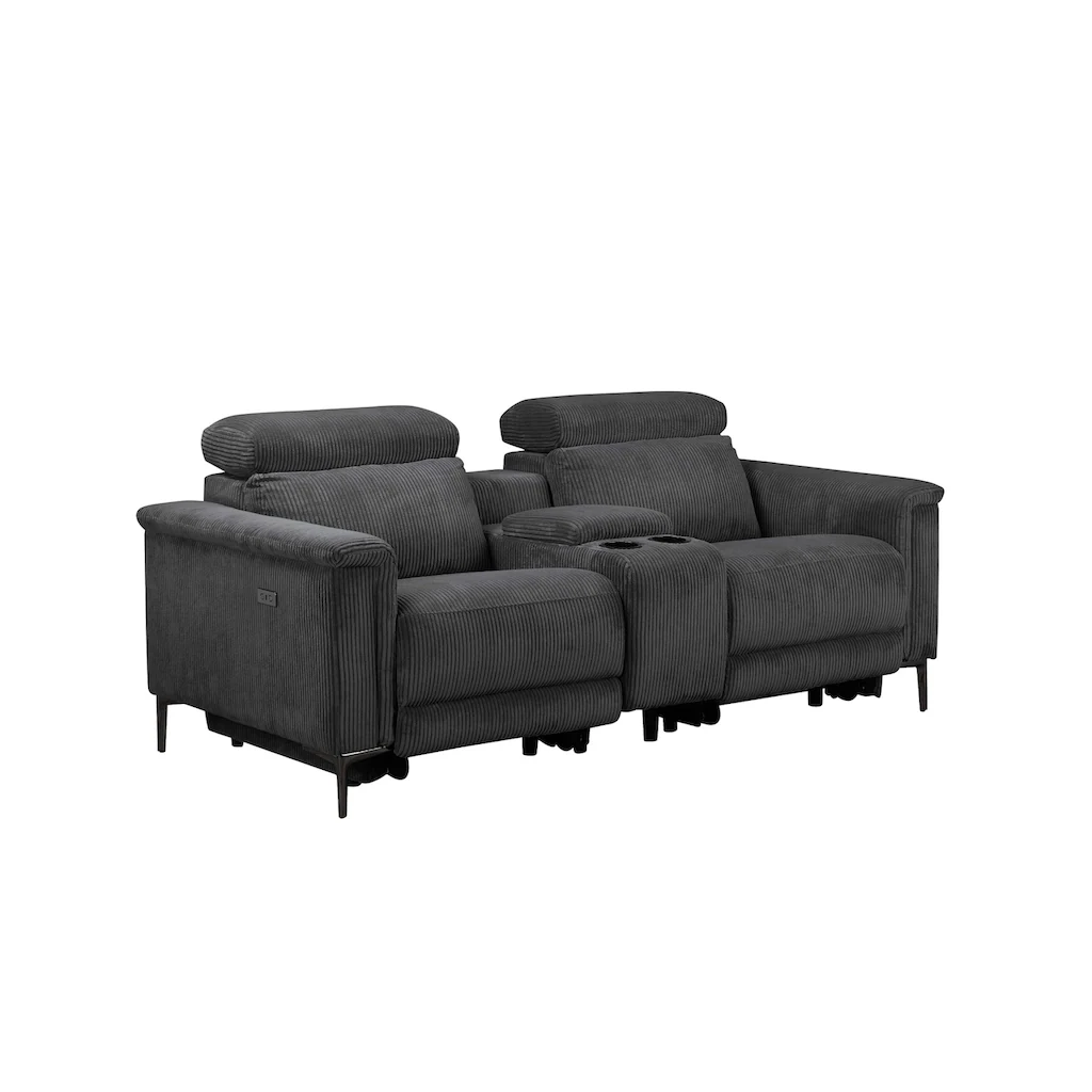Places of Style 2-Sitzer »Lund in Cord 2er-Kinosofa TV-Sessel Multimedia-Sofa « m. elektrischer o. manueller Relaxfunktion Getränkehalter u. Staufach kaufen Exklusivangebot