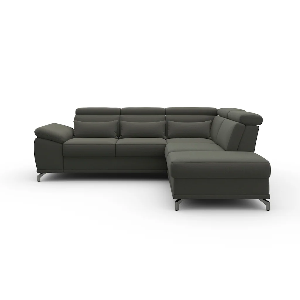 sit&more Ecksofa »Cabrio L-Form« mit Sitztiefenverstellung und Federkern 3 Nierenkissen kaufen Valentinstagsangebot
