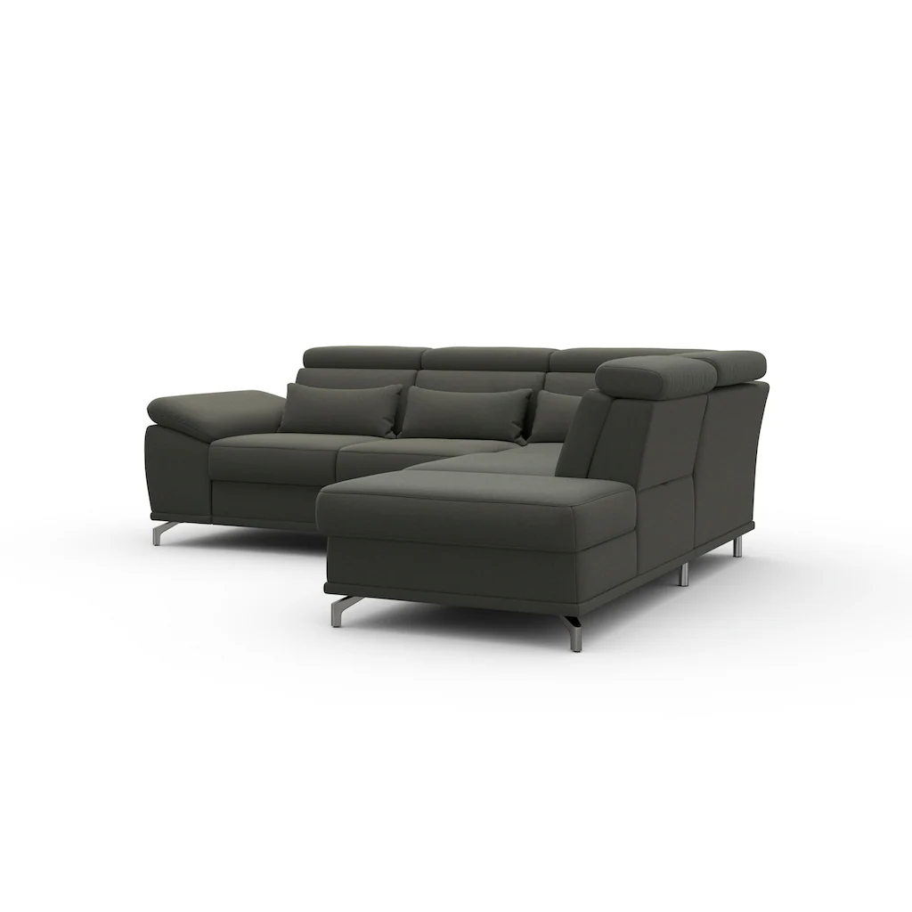 sit&more Ecksofa »Cabrio L-Form« mit Sitztiefenverstellung und Federkern 3 Nierenkissen kaufen Valentinstagsangebot
