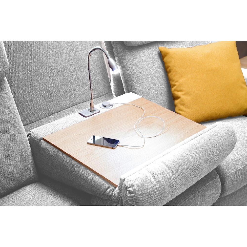 DELAVITA Sofa »Turin« mit Tisch Lampe und USB-Port Neueste Stile