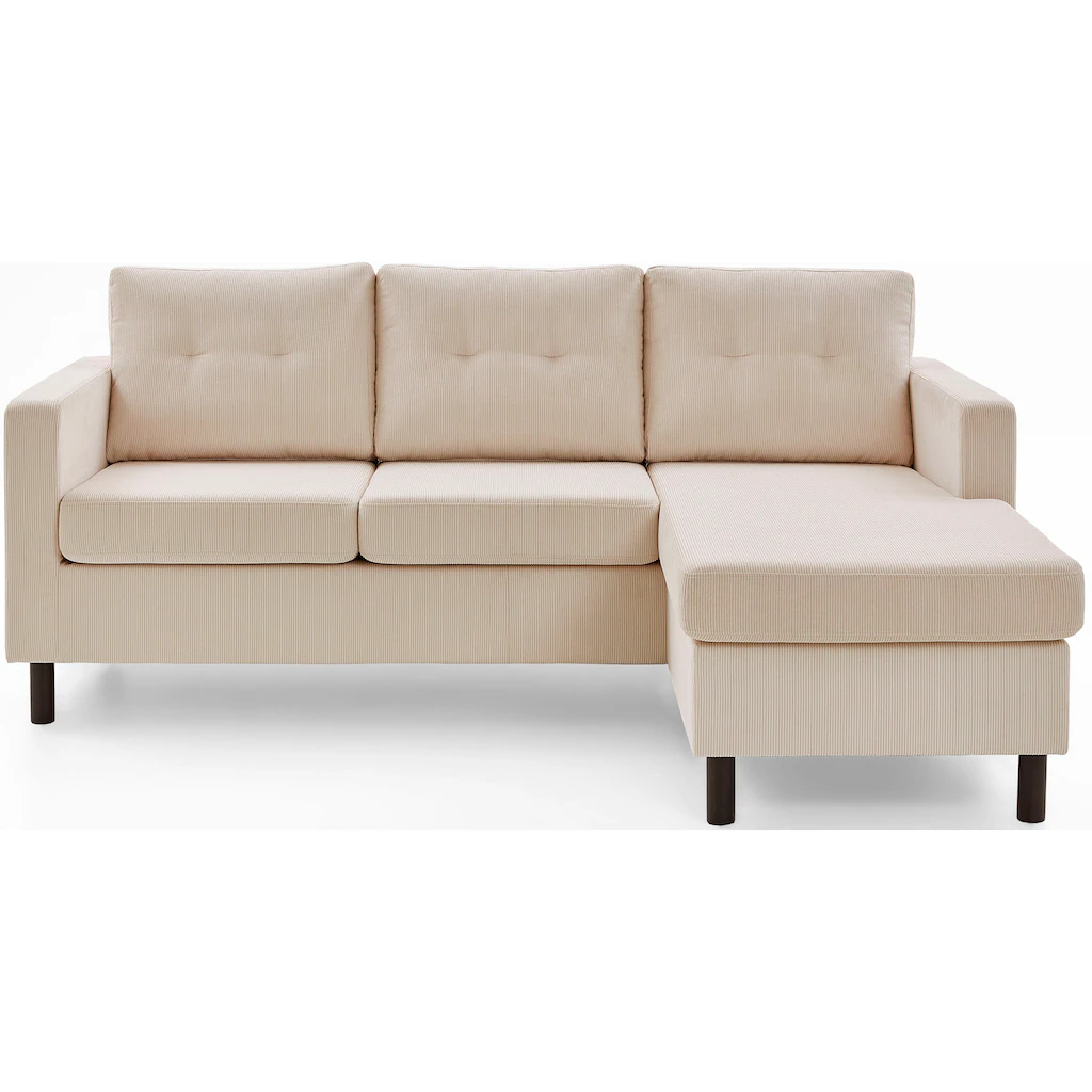 ATLANTIC home collection Ecksofa »Tea L-Form« Ecksofa frei im Raum stellbar und Recamiere beidseitig montierbar kaufen Fabrikladen