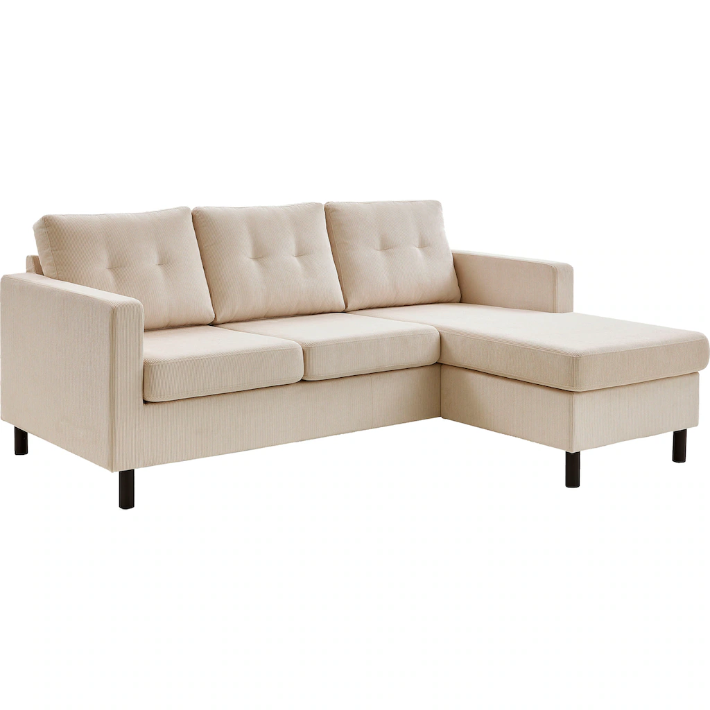 ATLANTIC home collection Ecksofa »Tea L-Form« Ecksofa frei im Raum stellbar und Recamiere beidseitig montierbar kaufen Fabrikladen