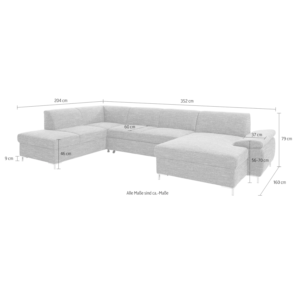 DOMO collection Wohnlandschaft Wahlweise mit Bettfunktion Rabatte dieses Monats