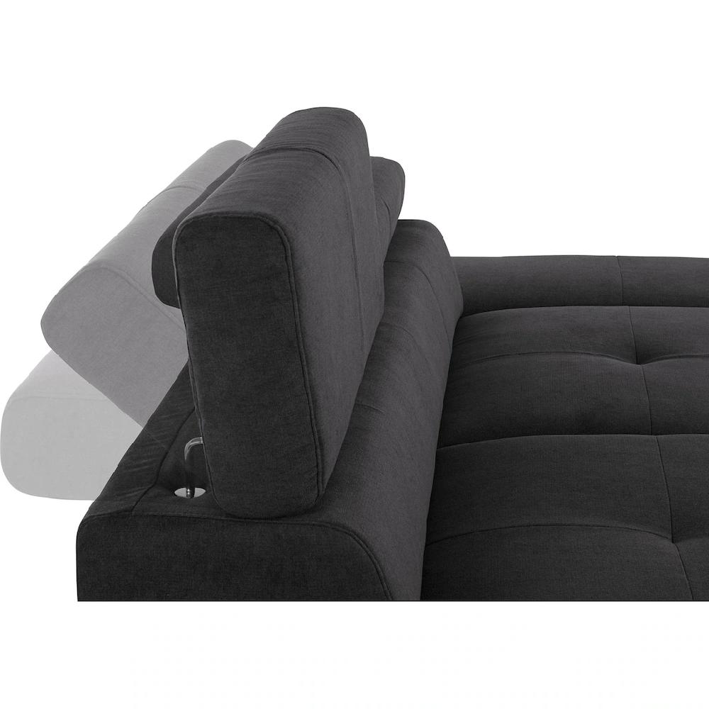 COTTA Polstergarnitur »Enterprise« (Set) Set: bestehend aus 2-Sitzer und Hocker Kopf- und Armteilverstellung kaufen Schlussverkauf