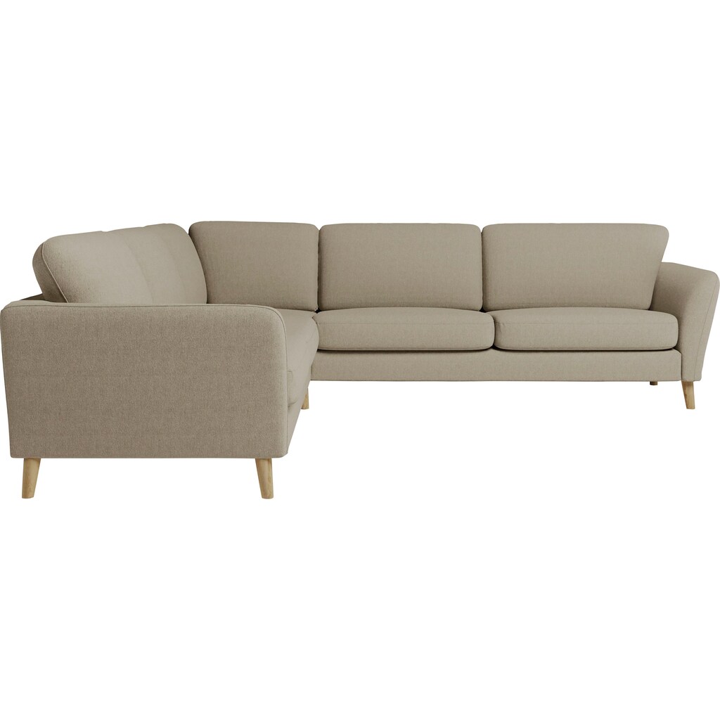 Home affaire Ecksofa »MARSEILLE 278/278 cm L-Form « gleichschenklig aus Eiche-Massivholz Beinen verschiedene Bezüge kaufen Großer Ausverkauf