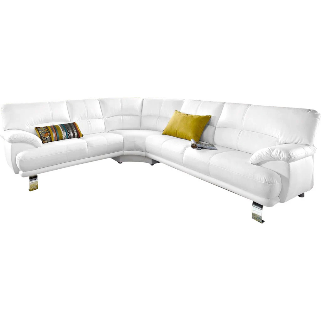 TRENDMANUFAKTUR Ecksofa »Cecilia in italienischem Design modern und komfortabel L-Form« bequeme Armlehnen mit langem Schenkel kaufen