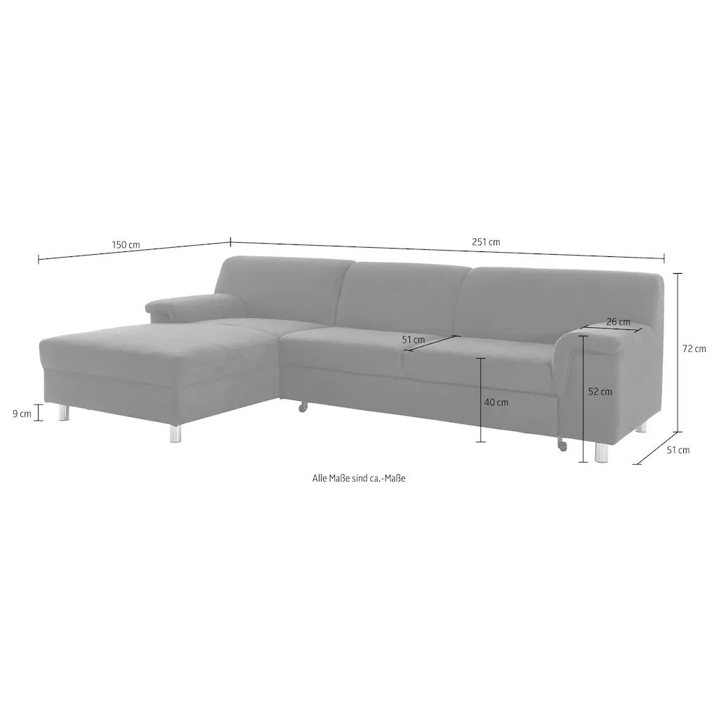 INOSIGN Ecksofa mit Bettfunktion online kaufen Muttertagsangebot