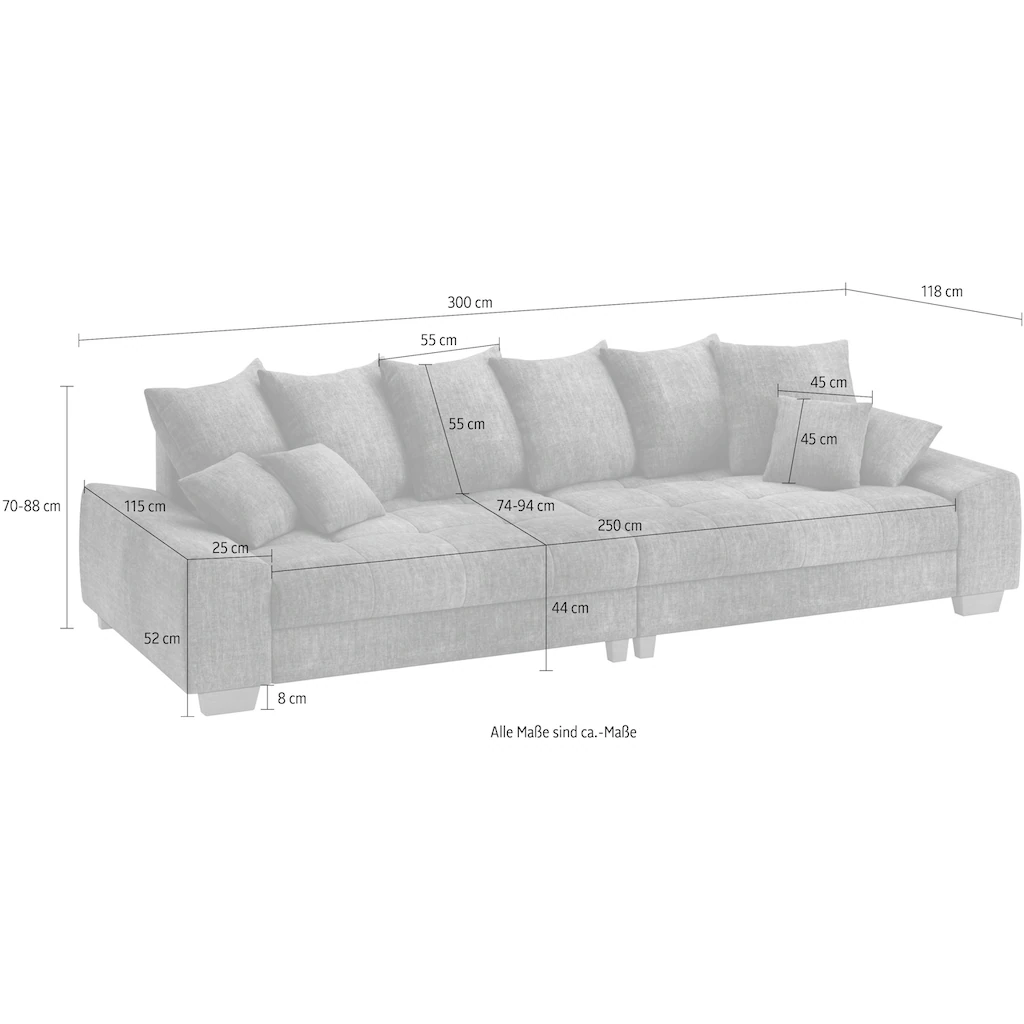 Mr. Couch Big-Sofa »Nikita II« mit Kaltschaumpolsterung bis 140kg belastbar kaufen Bestseller