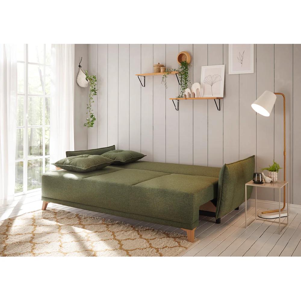 ED EXCITING DESIGN Schlafsofa »Pamplona« mit Bettfunktion Bettkasten Rücken- und Zierkissen frei im Raum kaufen Saisonale Angebote