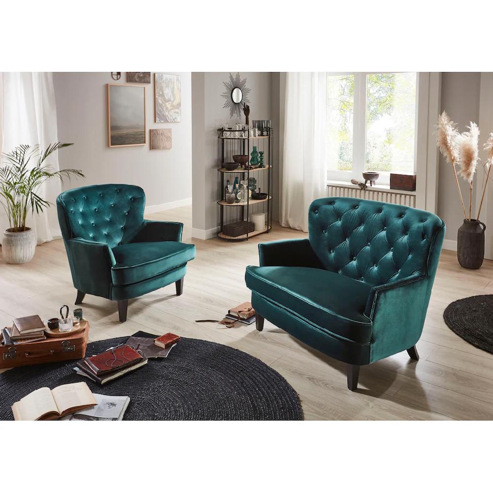ATLANTIC home collection 1 5-Sitzer »Leo« XXL-Sessel mit Taschenfederkern und Samtveloursbezug kaufen Wochenangebot