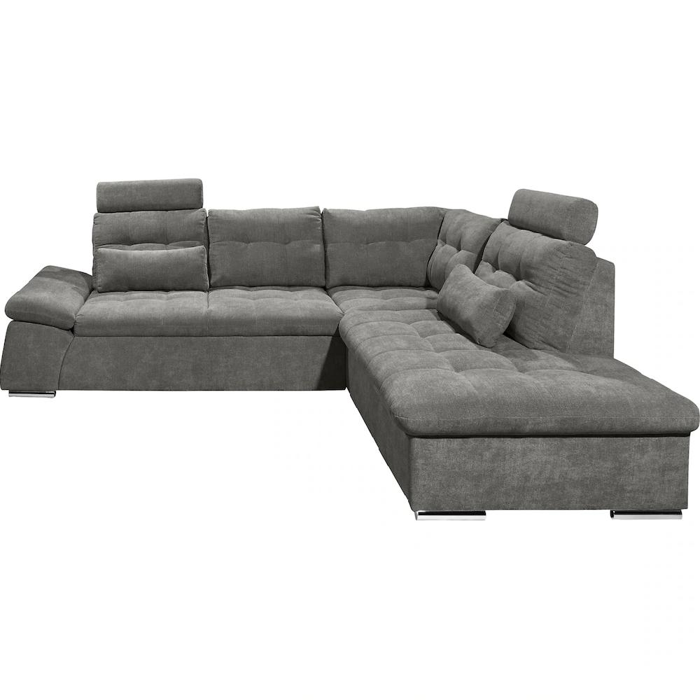 ED EXCITING DESIGN Ecksofa »Nalo L-Form« mit Bettfunktion Bettkasten Kopfstützen Nierenkissen etc. kaufen JETZT KAUFEN