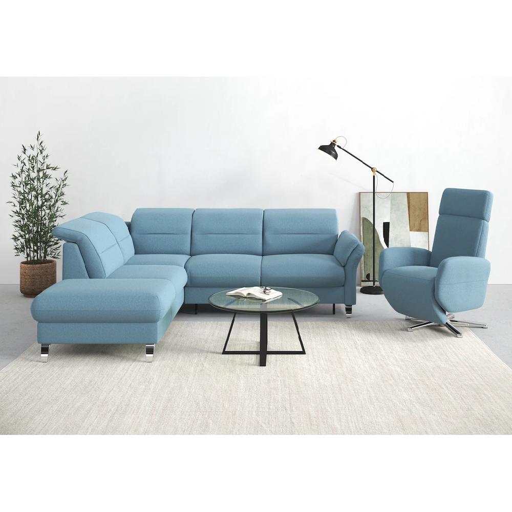 sit&more Ecksofa »Grenoble L-Form« Federkern wahlweise mit Bettfunktion Stauraum Armteilverstellung kaufen Letzter Tag