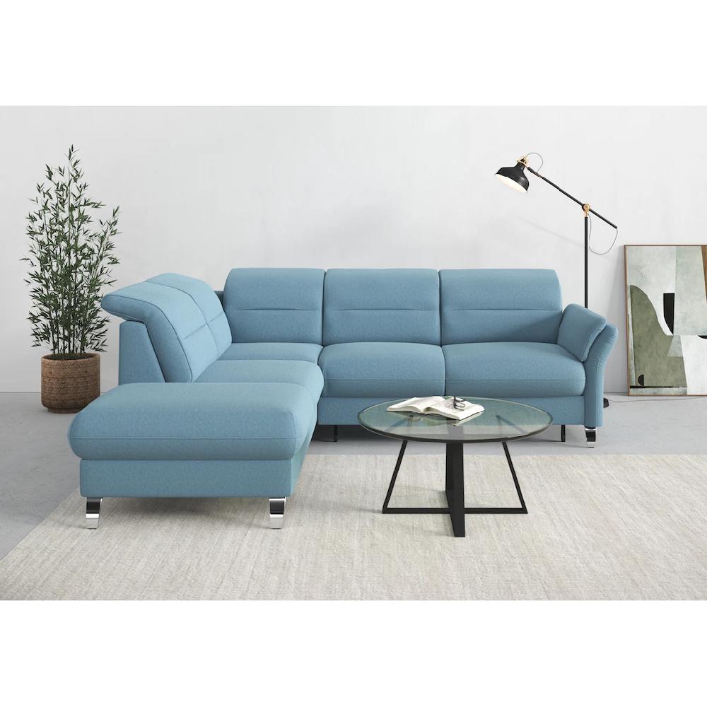 sit&more Ecksofa »Grenoble L-Form« Federkern wahlweise mit Bettfunktion Stauraum Armteilverstellung kaufen Letzter Tag