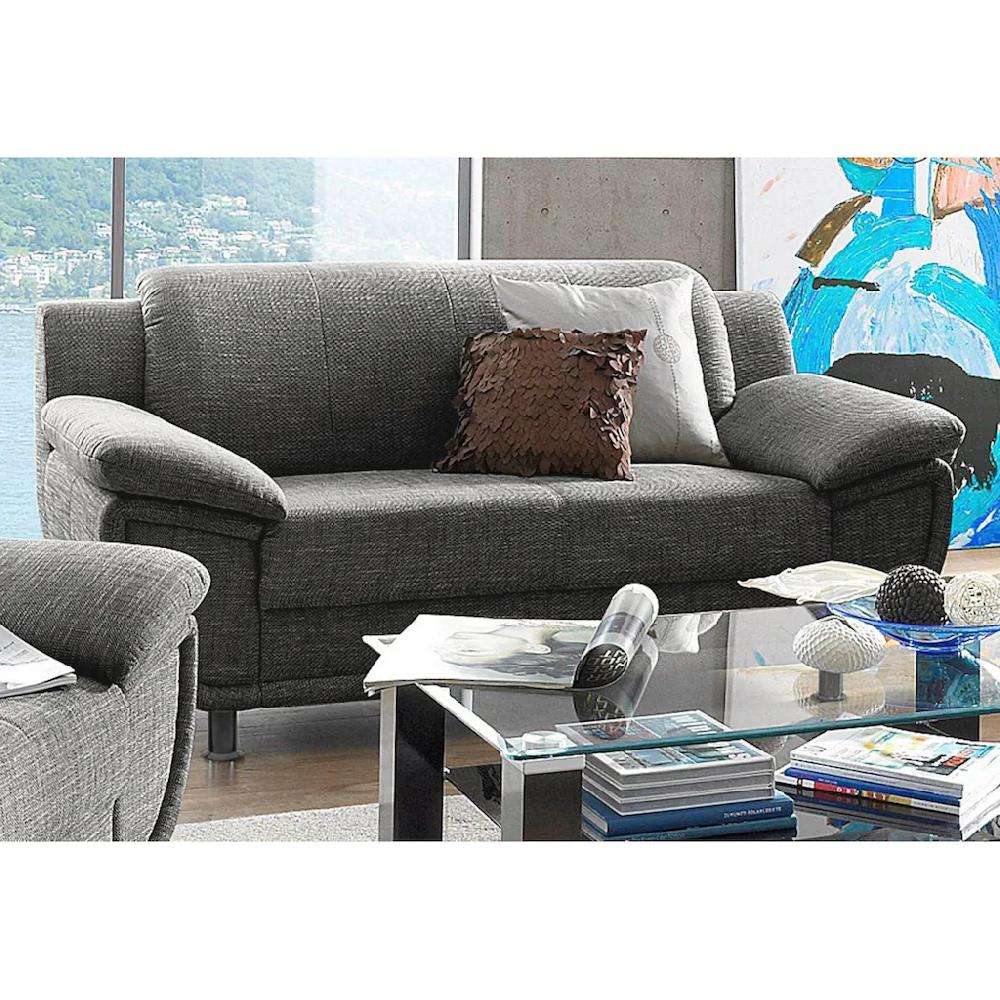 TRENDMANUFAKTUR 2-Sitzer »Rondo Breite 178 cm breite Armlehnen Füße schwarz« Couch wahlweise mit Federkern und in verschiedenen Bezügen bestellbar kaufen