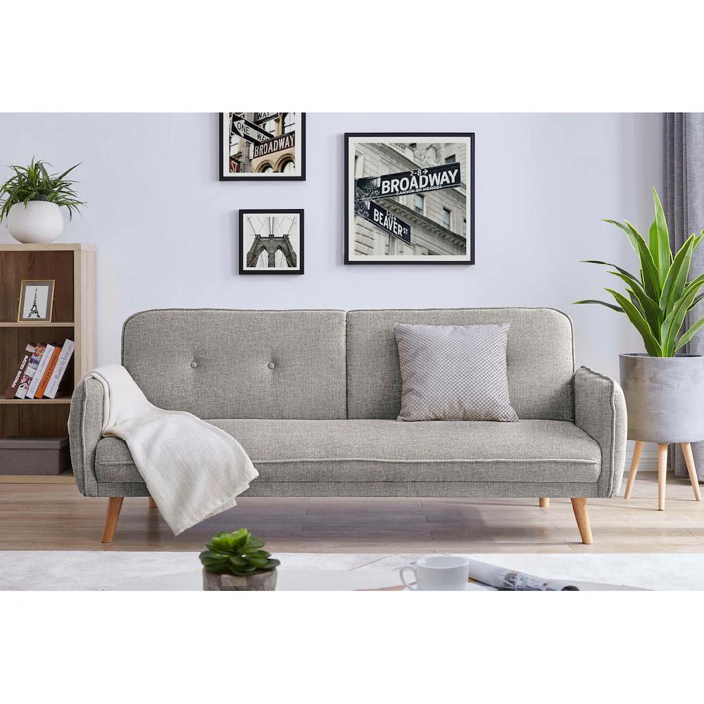 SalesFever 3-Sitzer mit Knopfheftung im Rücken und Schlaffunktion kaufen Sonderangebot der Fabrik