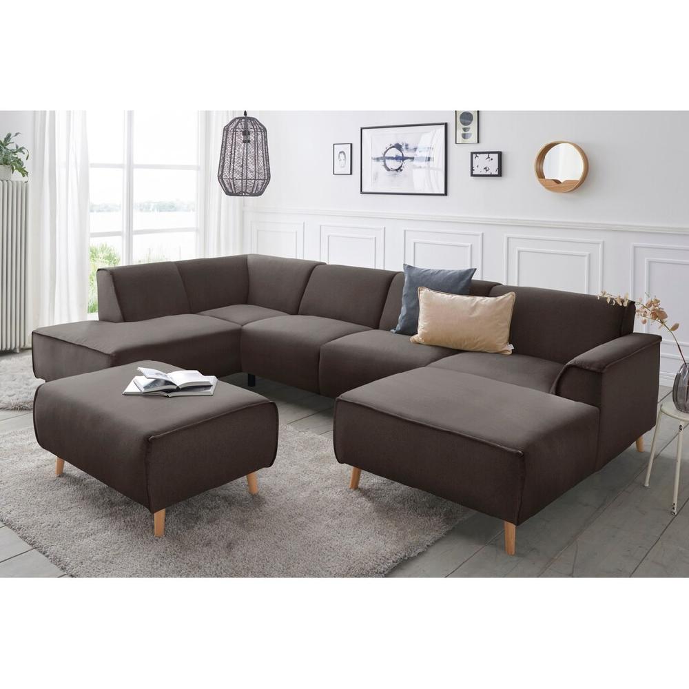 andas Wohnlandschaft »Janek U-Form« mit Federkern und Keder in scandinavischem Design kaufen Bis zu 55% Rabatt
