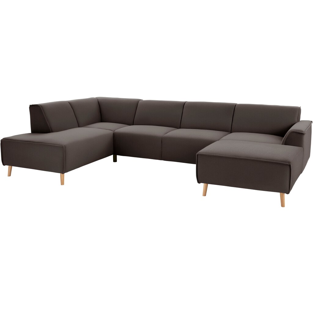 andas Wohnlandschaft »Janek U-Form« mit Federkern und Keder in scandinavischem Design kaufen Bis zu 55% Rabatt